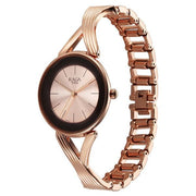 Titan 2698WM01 women's watch with rose gold strap and round case