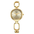 Titan 2725YM01 Raga Quartz Analog Watch with Champagne Dial and Golden Metal Strap for Women 28mm