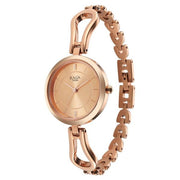 Titan 2727WM01 Raga women's watch with rose gold dial and rose gold metal strap, dial and strap view