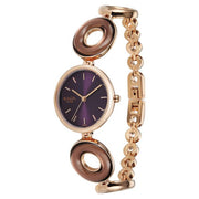 Titan 2745WM01 angled view showing the purple dial and decorative bracelet