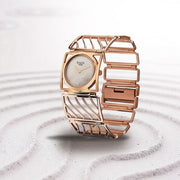 Titan 2769WM01 Raga Ethereal women's watch with white mother of pearl dial and rose gold stainless steel strap, product view