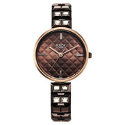 Titan 2775QM01F brown dial quartz analog watch for women