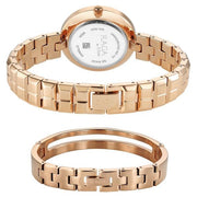 Titan 2775WM01F Raga Contempore women's watch with rose gold dial and rose gold metal strap, caseback and bracelet clasp