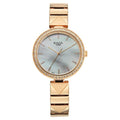 Titan 2787WM01 Raga DEC Blaze Quartz Analog Watch with Mother of Pearl Dial and Rose Gold Metal Strap for Women 33.2mm