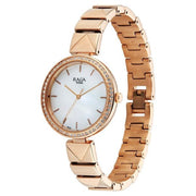 Titan 2787WM01 women's watch with rose gold strap and round case