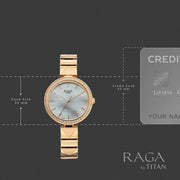 Titan 2787WM01 33.2mm watch for women with mother of pearl dial