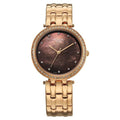 Titan 2793WM01 Raga DEC Blaze Quartz Analog Watch with Brown Mother of Pearl Dial and Rose Gold Metal Strap for Women 32.5mm
