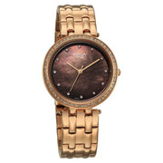Titan 2793WM01 brown mother of pearl dial quartz analog watch for women