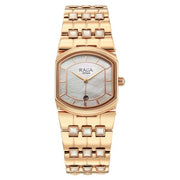 Titan 2805WM01F Raga Power Pearls 2.0 women's watch with mother of pearl dial and rose gold metal strap, front view