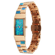Titan 2815WM01 Raga Opalesque watch side angle showing bracelet and clasp