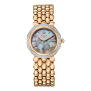 Titan 2838WM02 Raga Paris With Love women's watch with white mosaic mother of pearl dial and red stainless steel strap, product view