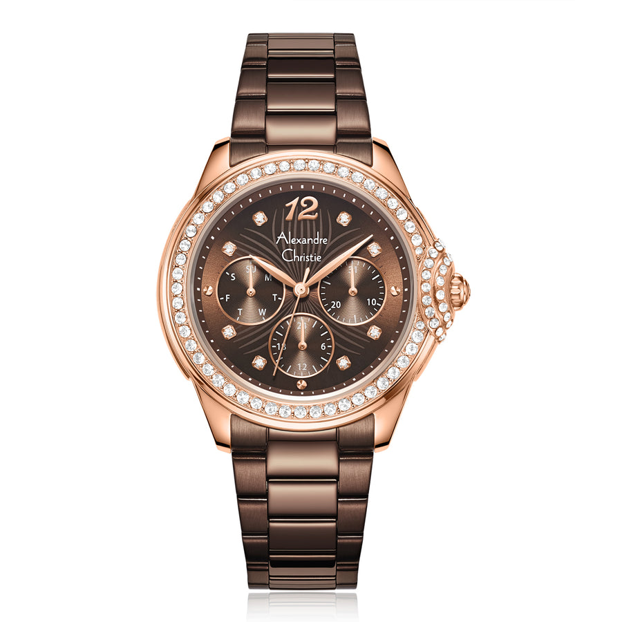 Alexandre Christie 2C13BFFROBO Women's Multifunction Quartz Watch 38mm