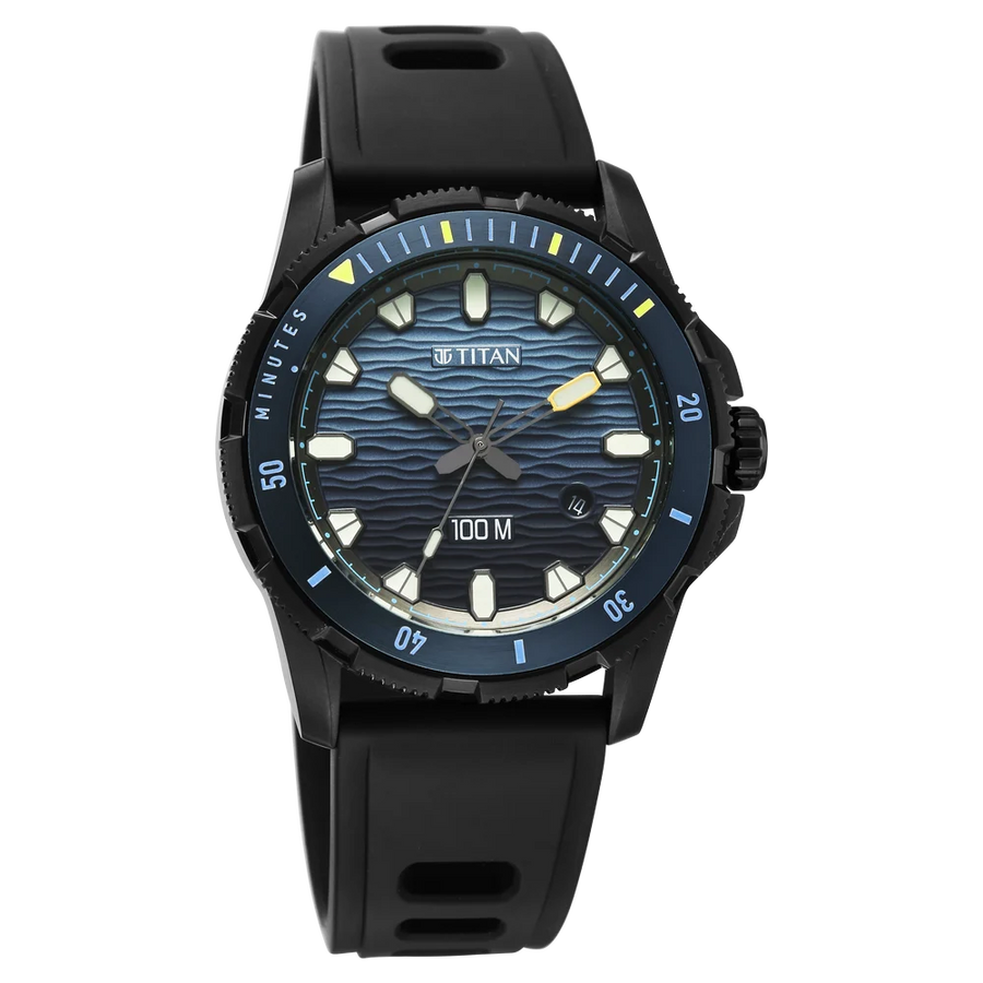 10067KP02 Zero Hour Diver's Men 3 Hands w/ Date Quartz Watch 41mm