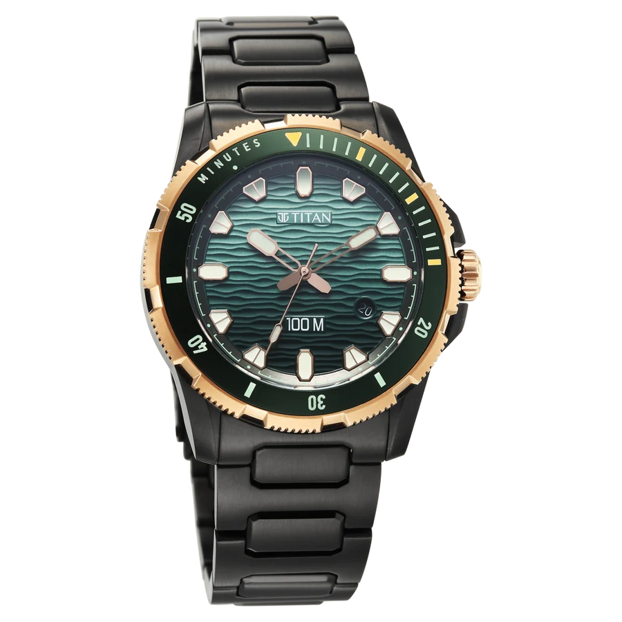 10067KM02 Zero Hour Diver's Men 3 Hands w/ Date Quartz Watch 41mm
