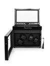 ACWW4X5BK01 Obsidian Automatic Watch Winder 4 Rotating Slots with 5 Slot Organiser