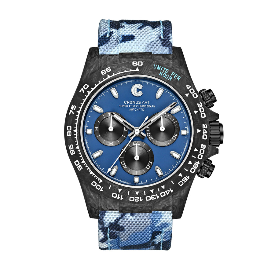 Cronus Art CM016-038 Chrono Legend Carbon Series Warwolf Automatic WatchFor Men 40mm