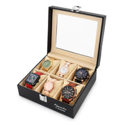 ACWORG01BK6 Unisex 6 Slot Watch Organiser Box