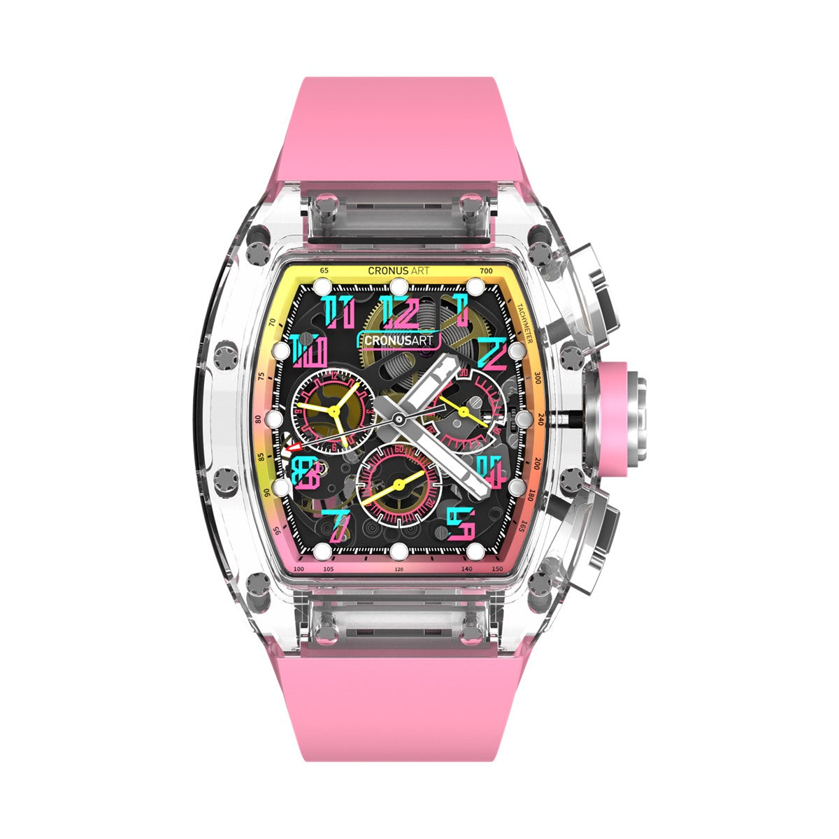 CM08-C Men's Crystal Case Automatic Watch 42mm