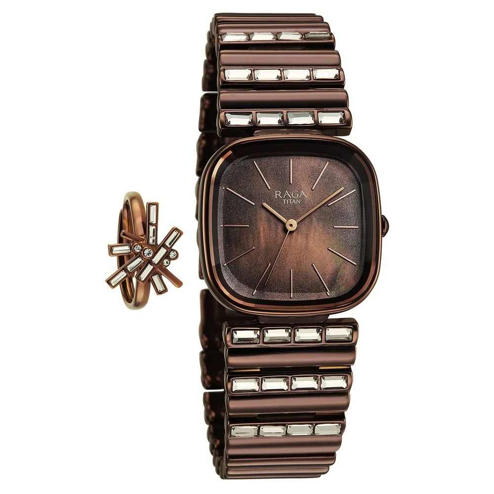 Titan Raga Glimmers 95339QM01F Women's Quartz Watch 28mm