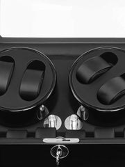 ACWW4X6BK01 Automatic Watch Winder 4 Rotating Slots with 6 Slot Organiser