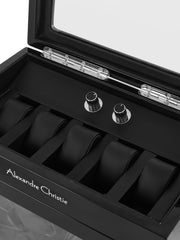 ACWW4X5BK01 Automatic Watch Winder 4 Rotating Slots with 5 Slot Organiser