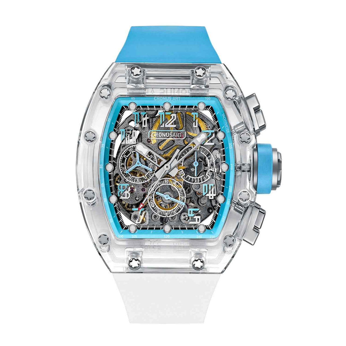 CM08-G Men's Crystal Case Automatic Watch 42mm