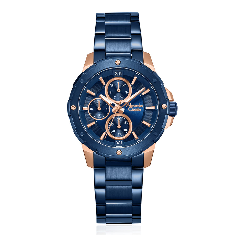 Alexandre Christie 6410BFBURBU2 Women's Multifunction Quartz Watch 36mm