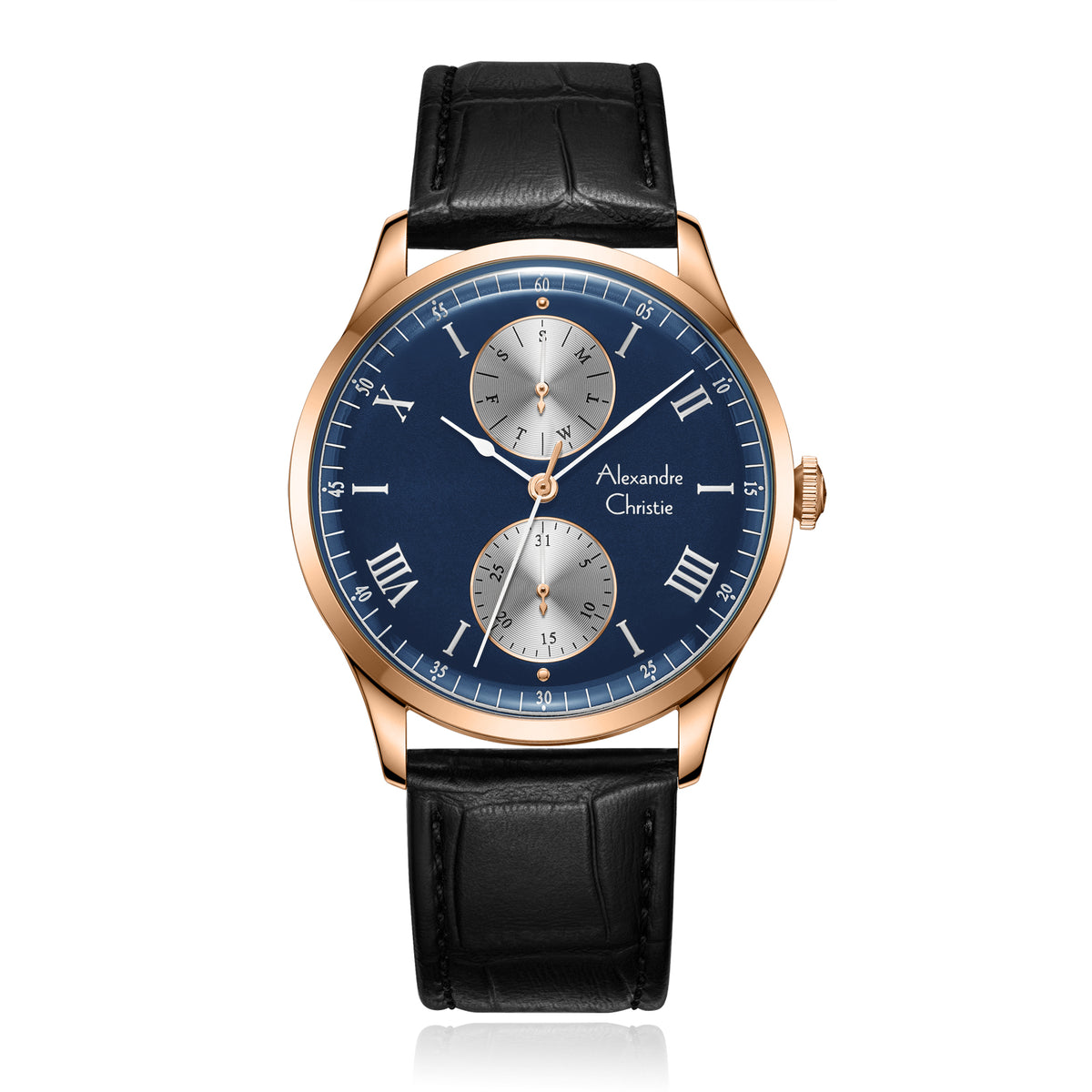 Alexandre Christie 6437MFLRGBU Men's Classic Quartz Watch 42mm