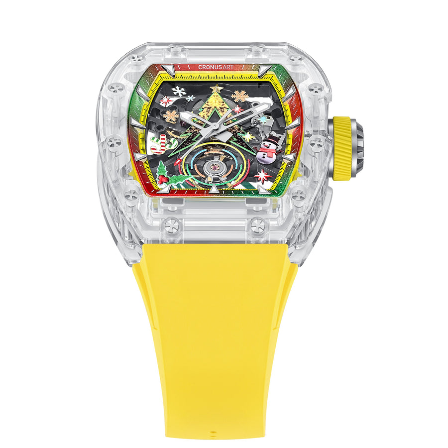 CM001-076 Men's Crystal Case Automatic Watch 42mm