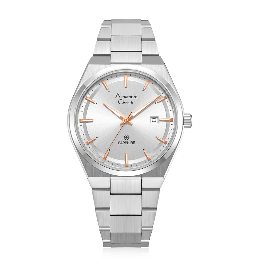 Alexandre Christie 8697MDBSSSLRG Men's Classic Quartz Watch 39mm
