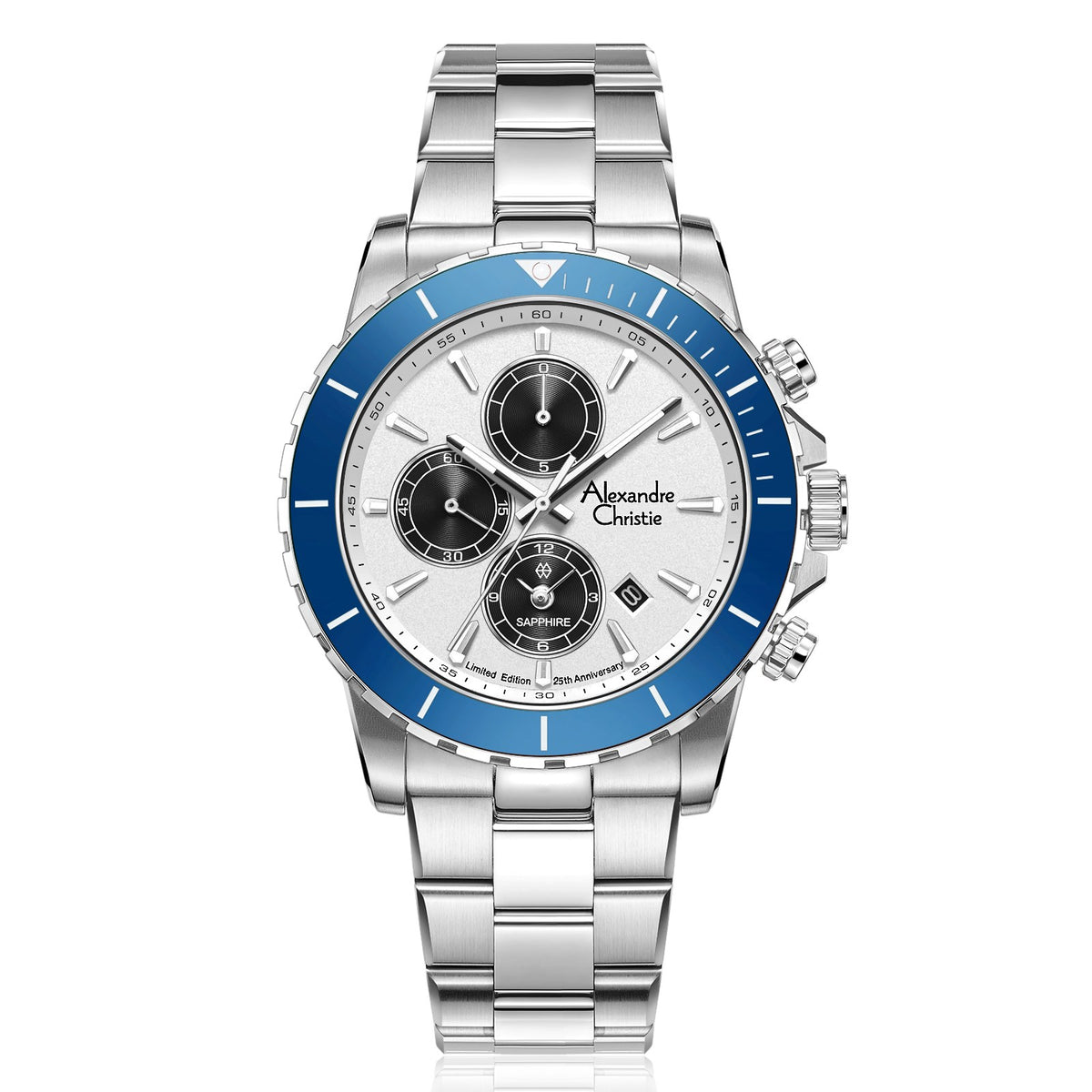 6141XXVMSSSLBU 25th Anniversay Limited Edition Men's Chronograph Quartz Watch 42mm