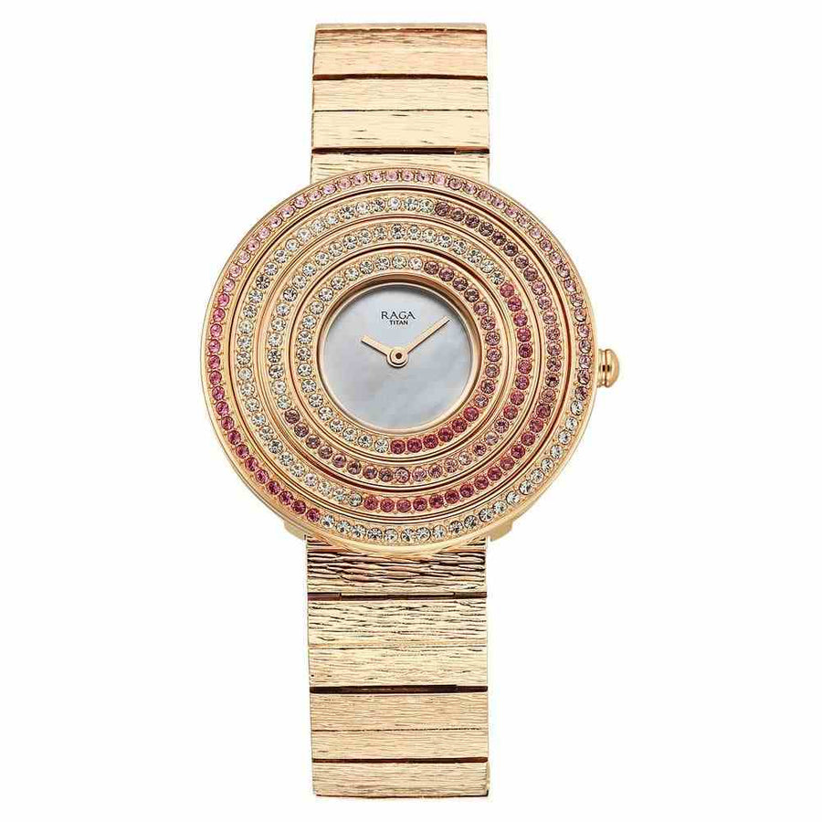 Titan Raga Glimmers 95344WM01F Women's Quartz Watch 35mm