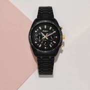 Titan 90077KM04 Octane watch with black dial and black stainless steel strap, main product image