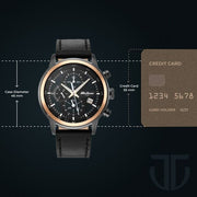Titan 90086KL03 Octane watch with green dial and black leather strap, official gallery image 3