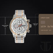 Titan 90086KM02 Octane watch with white dial and silver stainless steel strap, official gallery image 3