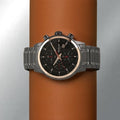 Titan 90086KM03 Octane Quartz Chronograph Watch with Black Dial and Black Stainless Steel Strap for Men