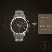 Titan 90086KM03 Octane watch with black dial and black stainless steel strap, official gallery image 3