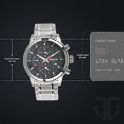 Titan 90086SM01 Octane watch with black dial and silver stainless steel strap, official gallery image 3