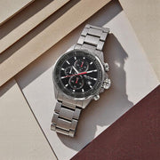 Titan 90087KM02 Octane watch with black dial and silver stainless steel strap, main product image