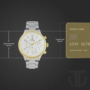 Titan 90102BM01 watch with white dial and silver stainless steel strap, official gallery image 3