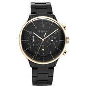 Titan 90102KM01 Urban Magic watch with black dial and black stainless steel strap, official gallery image 2