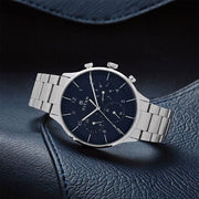 Titan 90102SM01 On Trend watch with blue dial and silver stainless steel strap, main product image