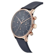 Titan 90102WL02 On Trend watch with blue dial and blue leather strap, official gallery image 2