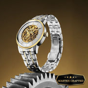 Titan 90110BM01 Golden Heart watch with silver and gold dial and two tone stainless steel strap, main product image