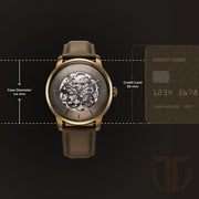Titan 90110QL03 Automatic Color Upgrade watch with brown dial and brown leather strap, official gallery image 3