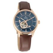 Titan 90111WL01 Automatics watch with blue dial and tan leather strap, official gallery image 2