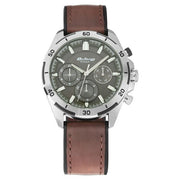 Titan 90114KP01 Octane Hyper Lume watch with black dial and brown leather strap, official gallery image 2