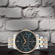 Titan 90127KM02 Opulent watch with blue dial and silver stainless steel strap, main product image