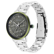 Titan 90133KM01 Urban Magic watch with green dial and silver stainless steel strap, official gallery image 3