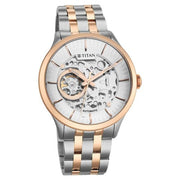 Titan 90140KM01 Metal Mechanicals watch with silver dial and two tone stainless steel strap, official gallery image 2